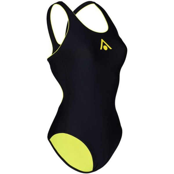 2025 Aquasphere Femmes Essential Maillot De Bain Dos Classique SW4680107 - Black / Jaune